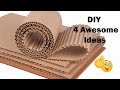 Diy  4 awesome cardboard craft ideas  best out of waste