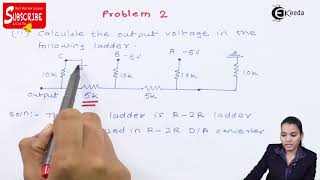 4 Bit Ladder DAC Problem 2 - A/D and D/A Converters - Application of Electronics Class 12