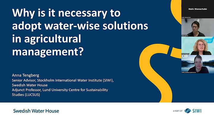 Our Common Water Resources: Strengthening climate resilience in agriculture