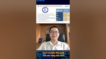 TOP 5 CỔ PHIẾU ĐIỆN NƯỚC TÍCH SẢN VỮNG CHẮC NHẤT - PHẦN 3 | TÍCH SẢN CỔ PHIẾU