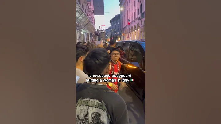 Ishowspeed Bodyguard Hurting Fans In Italy 🤯 #ishowspeed #bodyguard #ishowspeedreacts