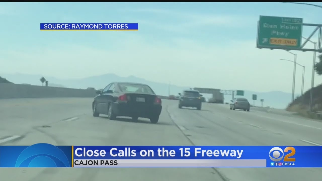 Caught On Camera Driver Loses Control Of Vehicle On Cajon Pass Freeway