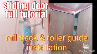 rialtrack and roller guide installation/sliding door full tutorial