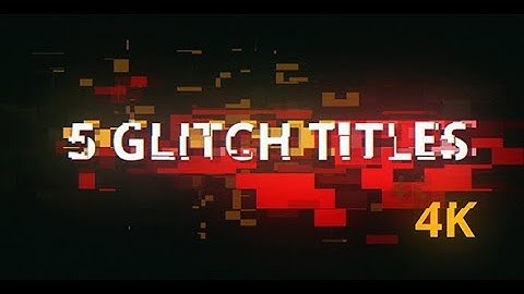5 GLITCH CYBERPUNK TITLES ► [ AFTER EFFECTS TEMPLATES ]