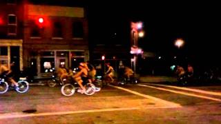 Naked people bike riding in downtown St.Louis, MO