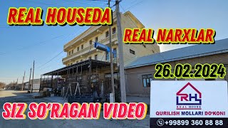 QURILISH MOLLARI REAL HOUSEDA REAL NARXLAR SIZ SO'RAGAN VIDEO 26 февраля 2024 г.