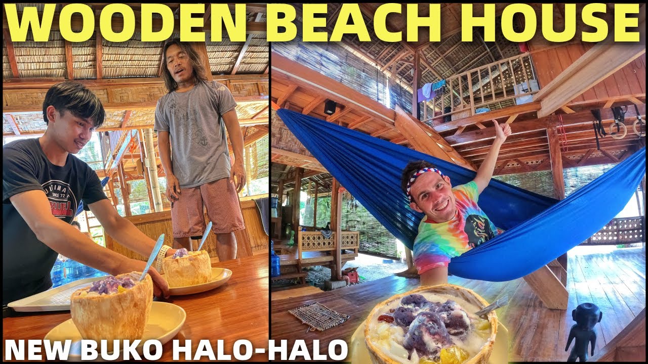 PHILIPPINES WOODEN BEACH HOUSE - Back Home In Davao (Eating Buko Halo Halo)