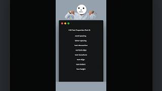 ✨ CSS Text Properties Part 3 | Fonts, Word & Letter Spacing, Text Decoration #ytshorts #shorts#code