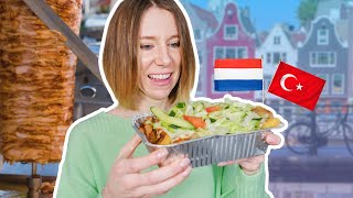 TURKISH FOOD IN THE NETHERLANDS (americans try dutch food)
