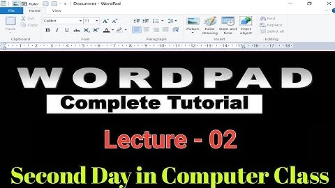 WORDPAD COMPLETE BASIC COMPUTER CLASSES IN HINDI PDF NOTES AVAILABLE