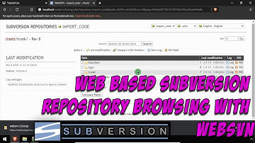 Web Based Subversion Repository Browsing with WebSVN