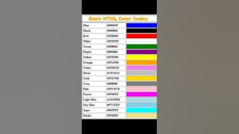 HTML Color Codes Explained Fast#codingshorts #coding #webdesign #htmlcss