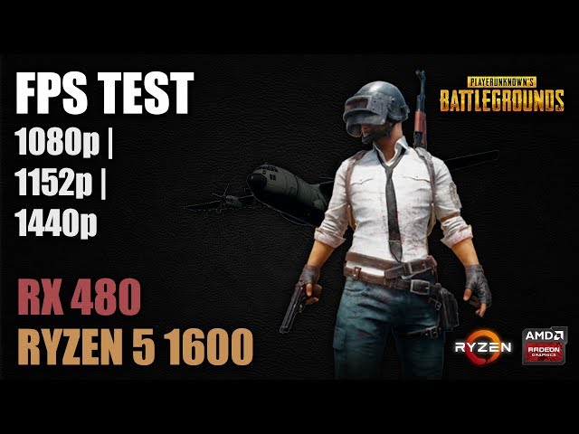 PUBG | Ryzen 5 1600 & RX 480 / 580 | FPS Benchmark / Gameplay