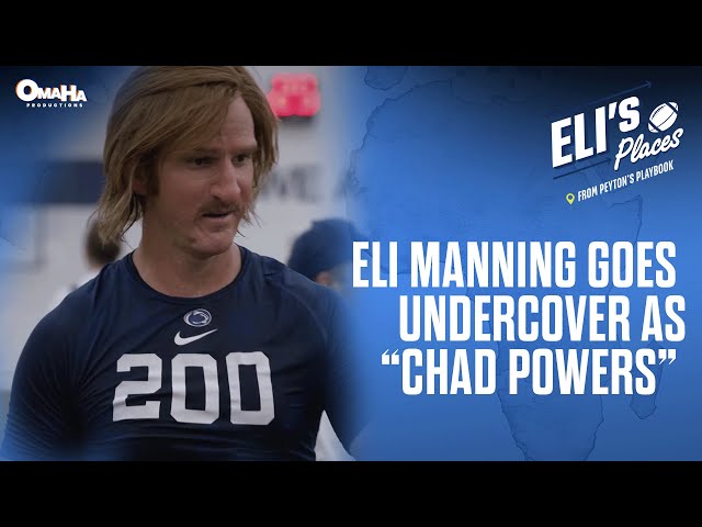 Eli Manning goes undercover at Penn State walk-on tryouts as Chad