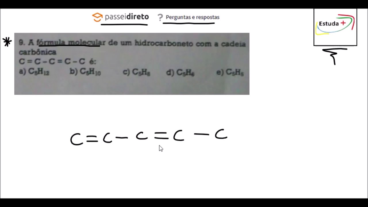 Fórmula Molecular e fórmula estrutural de um YouTube Fórmula Molecular e fórmula estrutural de um YouTube