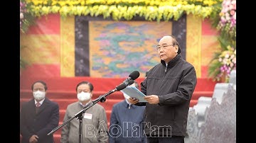 Chủ tịch nước Nguyễn Xuân Phúc dự Lễ hội Tịch điền Đọi Sơn Xuân Nhâm Dần 2022