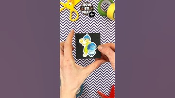 Paper Craft Trick with Joy & Cute Sadness #papercraft #magic #diy #insideout #disney #sadness #craft