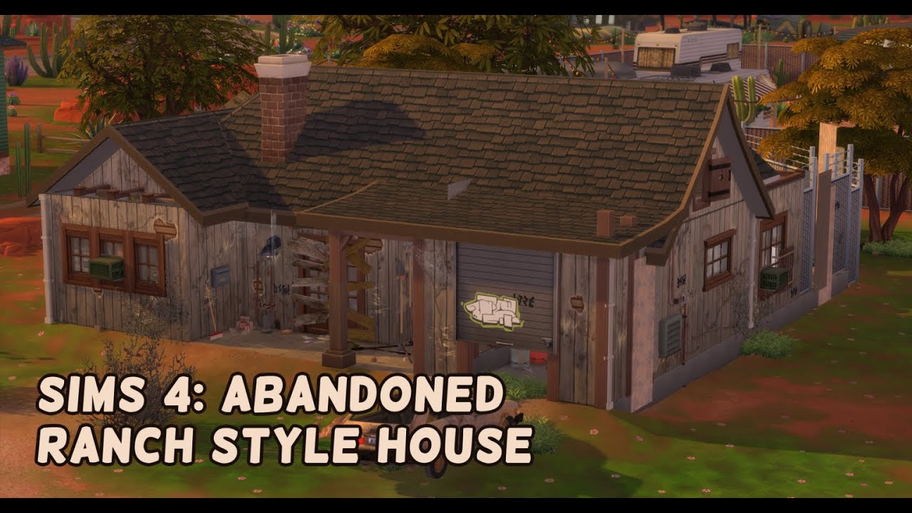 Abandoned Ranch Style House Sims 4 Speed Build Cc Youtube
