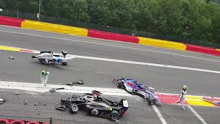 W Series Race Big Crash Eau Rouge 2021 by Jari Merlijn