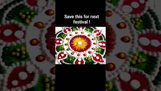 Easy Colourful Rangoli Design | Simple Kolam & Muggulu for Festivals
