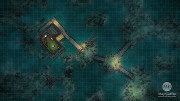 MapGuffin - Swamp Shanty - Interior Upper - Animated Battlemap