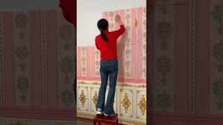 The Ultimate Room Glow-Up! ✨Easy DIY Wall Decor: Peel, Stick, &amp; Transform!From Boring to Elegant  🏠