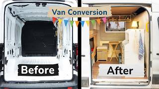 DIY Camper Van Conversion with no experience - FULL BUILD TIMELAPSE