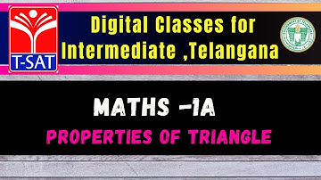 T-SAT || Intermediate || Maths -1A - Properties Of Triangle || 22-01-21