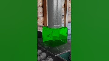 Crushed with a hydraulic press realistic slime block Minecraft, CGI