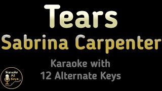 Sabrina Carpenter - Tears Karaoke Instrumental Lower Higher Male & Original Key