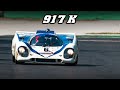 2x PORSCHE 917 K at Monza - fly-by's and loud downshifts