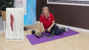 Trigger Point Release for Knee & Thigh Pain: Use of stretch strap & 5"ball on Adductors and Quads