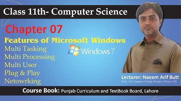 ICS Part 1 Chapter 7 Topic Windows Features I Multitasking I Multi processing I Multi User I Network