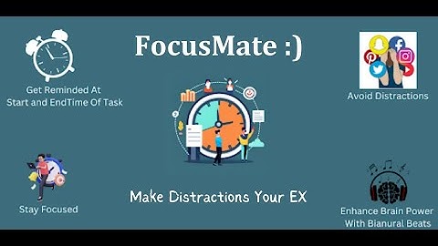 FocusMate - Makes Distractions your Ex. SetUp Video || Todo planner and App Blocker
