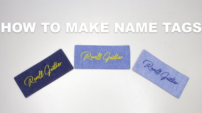 How to make embroidered name badges, patches, tags, embroidery