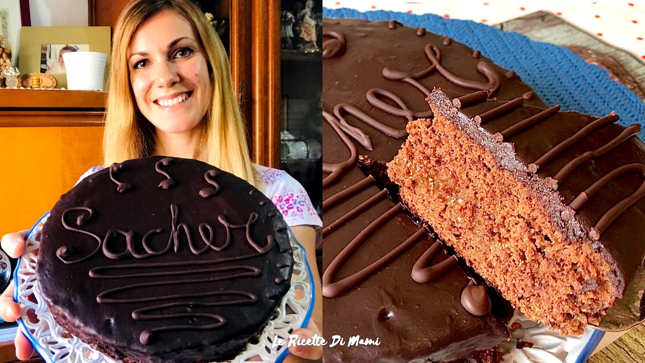 TORTA SACHER IN PADELLA SENZA BURRO, SENZA LATTE CON GLASSA ALL’ACQUA AL CIOCCOLATO 🍫🍰Sofficissima