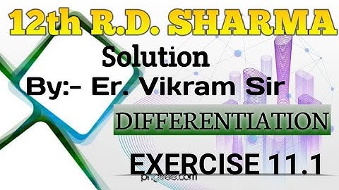 Differentiation Ex 11.1 Question no-1
