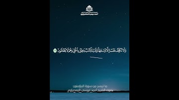 سورة المؤمنون بصوت الشيخ أحمد عيسي المعصراوي