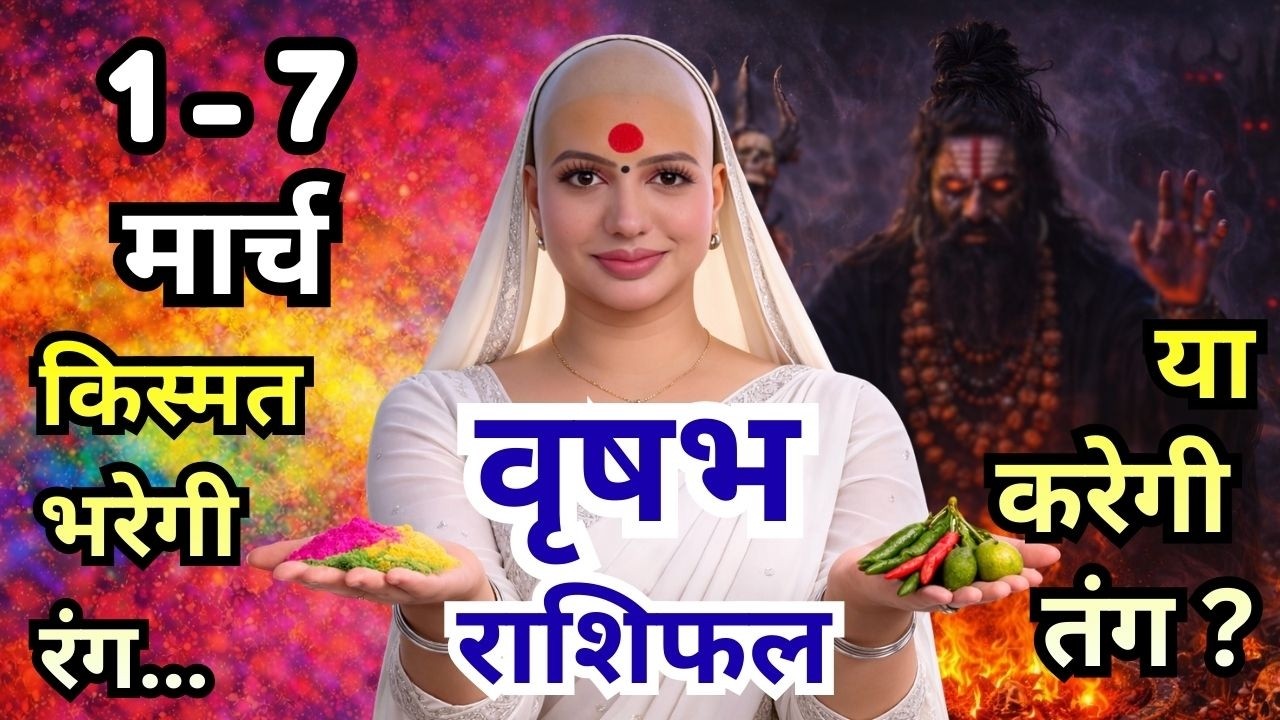 वृषभ 1-7 मार्च  राशिफल 2026 | मार्च राशिफल | वृषभ राशिफल | Vrisabh rashifal | March rashifal