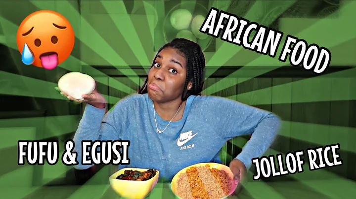 FUFU, EGUSI SOUP, JOLLOF RICE MUKBANG (first time) | Just Jerriquin