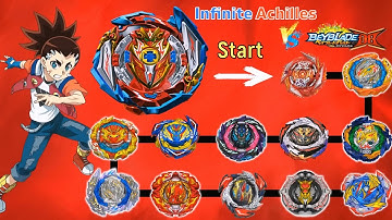 【Infinite Achilles VS ALL Beyblade Burst DB Marathon Battle】 ベイブレードバーストDB 베이블레이드 버스트 DB
