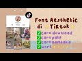 FONT AESTHETIC DI TIKTOK | TUTORIAL FONT ESTETIK TIKTOK  FONT BY AEL