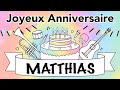 Nouveau joyeux anniversaire mathias matthias mathyas matyas