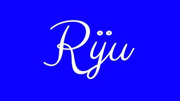 ✎ Riju ✎ English Cursive Handwriting Tutorial