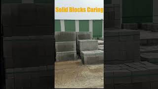 Solid Blocks/Concrete Blocks Curing #concrete #solidblock #civilengineering