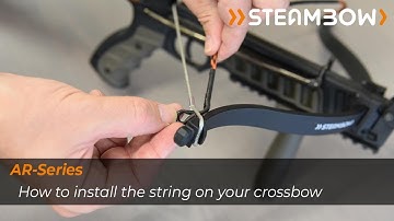 Installing the string on the Steambow AR-6 Stinger II pistol crossbow