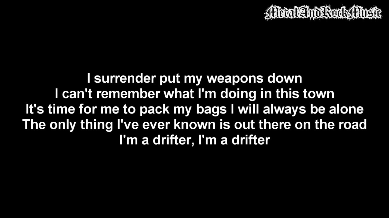 Falling In Reverse Drifter Lyrics on screen HD YouTube