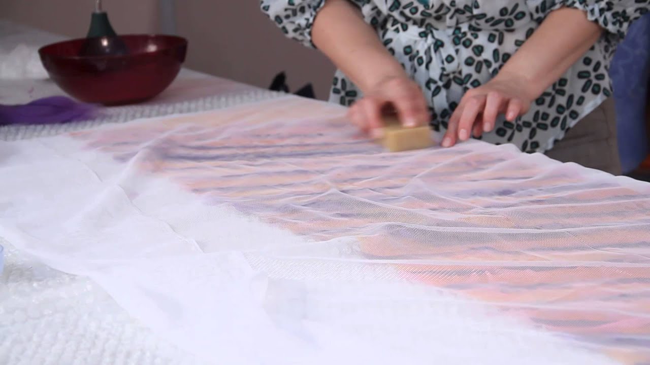 «Ручная работа». Шарф в технике нунофелтинг (1.07.2015)