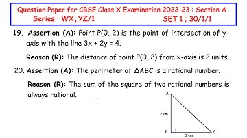 Q19 & Q20 : Assertion and Reasoning Questions