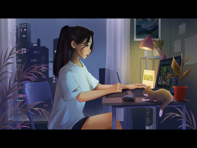 Late Night Vibes ~ Chill vibes 🌙 Study / relax / stress relief ~ Lofi hip hop mix class=